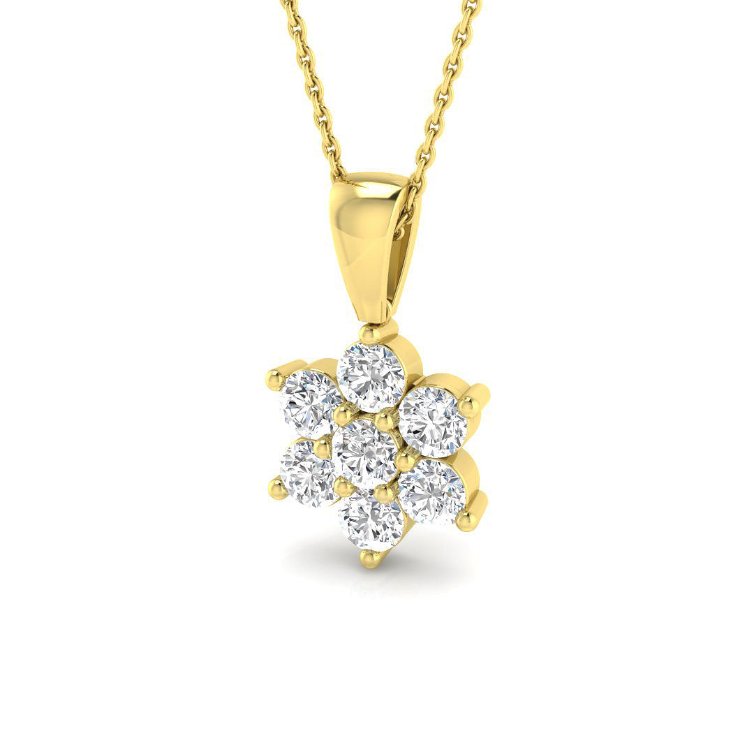 Cluster Diamond Ring 0.26ct–1.47ct – XYP1626 – 18k Yellow Gold