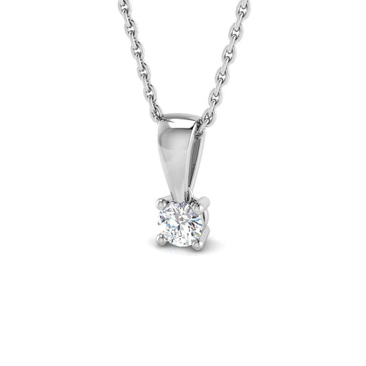 Solitaire Diamond Ring 0.11ct – XYP4424 – 18k White Gold