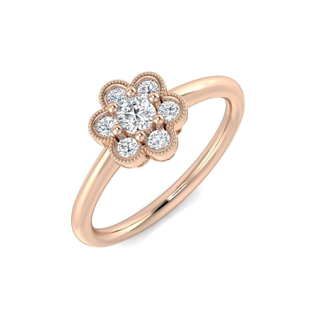 Multi Stone Diamond Ring 0.3ct–1.89ct – SR5077 – 18k Rose Gold