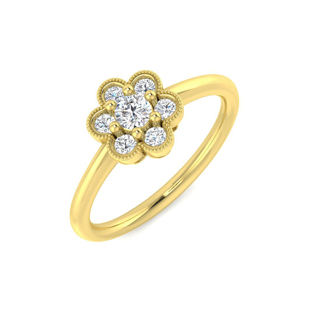Multi Stone Diamond Ring 0.3ct–1.89ct – SR5077 – 18k Yellow Gold