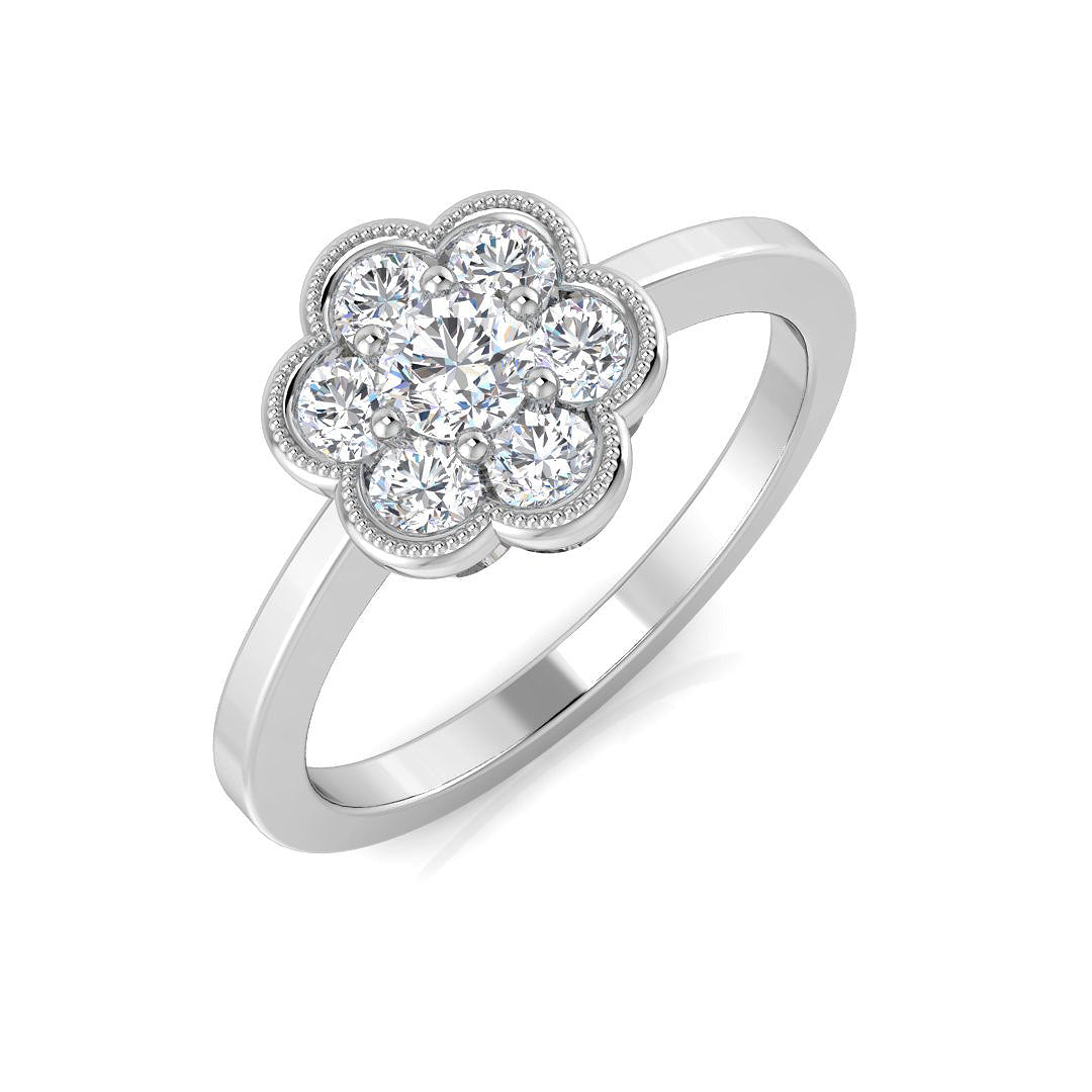 Multi Stone Diamond Ring 0.3ct–1.89ct – SR5077 – 18k White Gold