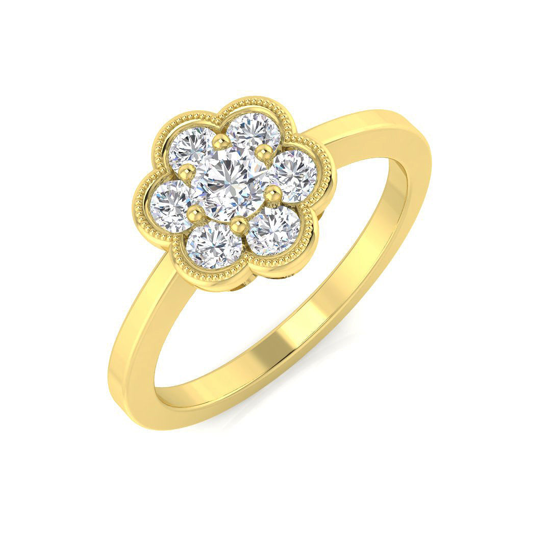 Multi Stone Diamond Ring 0.3ct–1.89ct – SR5077 – 18k Yellow Gold