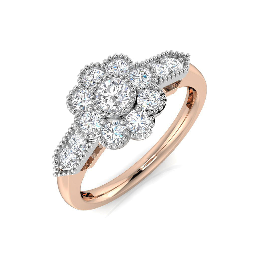 Vintage Diamond Ring 0.67ct–1.0ct – BJR0317 – 18k Rose Gold