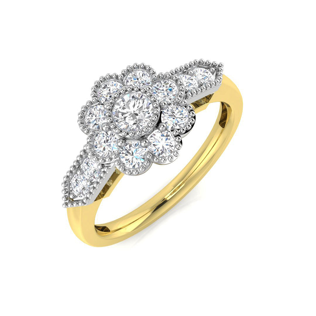 Vintage Diamond Ring 0.67ct–1.0ct – BJR0317 – 18k Yellow Gold