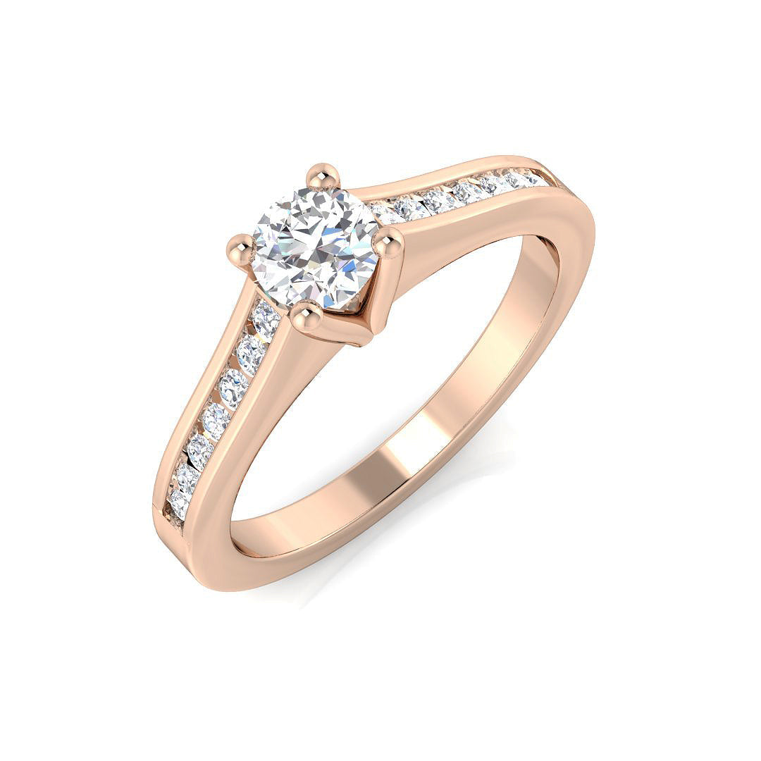 Engagement Diamond Ring 0.25ct–0.5ct – XYR10733 – 18k Rose Gold