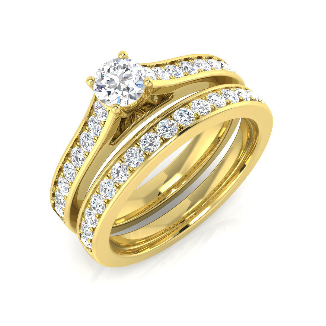 Engagement Diamond Ring 0.88ct – XYR10748 – 18k Yellow Gold