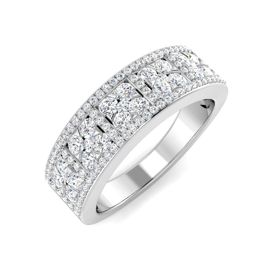 Fancy Diamond Ring 0.55ct – XYR11119 – 18k White Gold