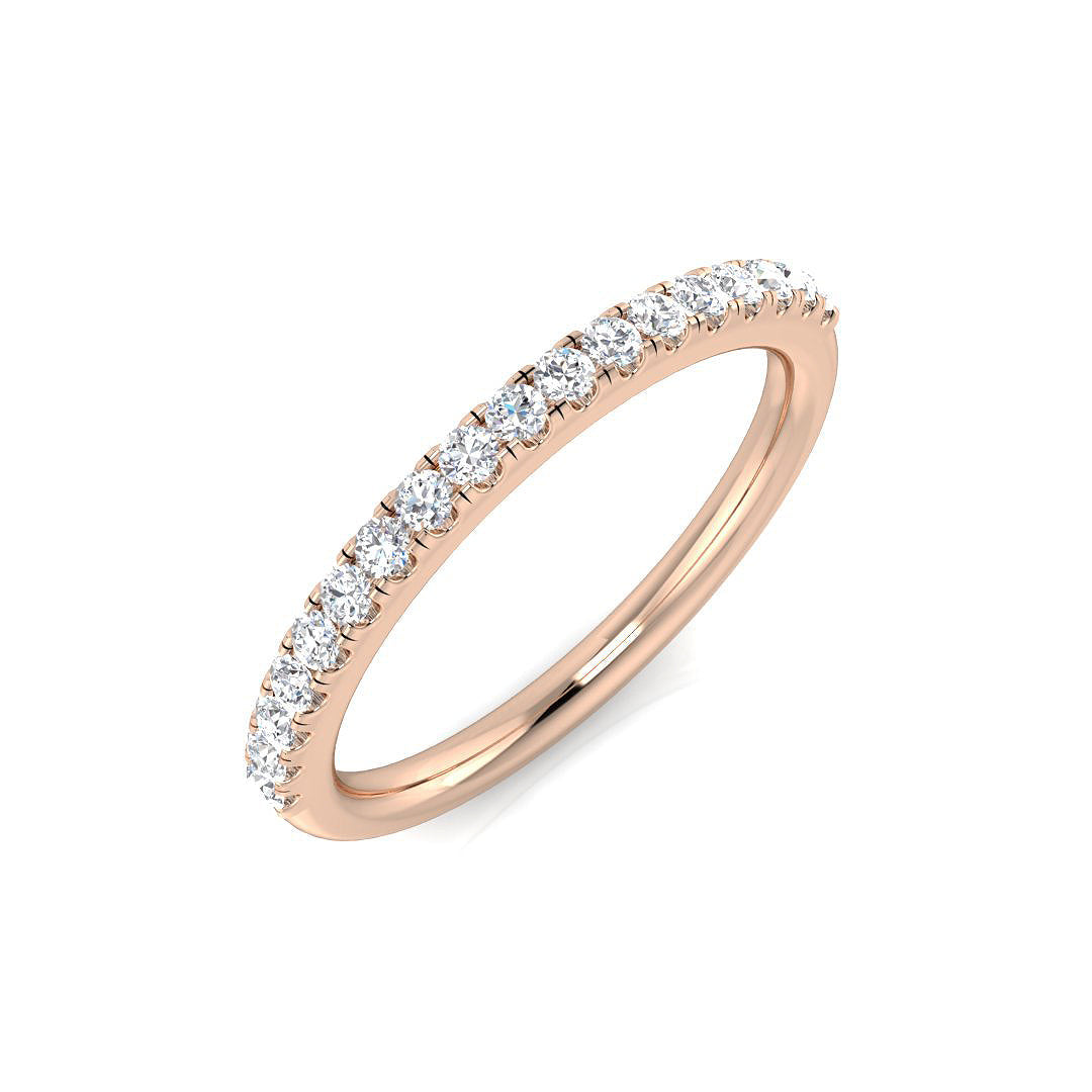 Half Eternity Diamond Ring 0.24ct–0.25ct – XYR11328 – 18k Rose Gold