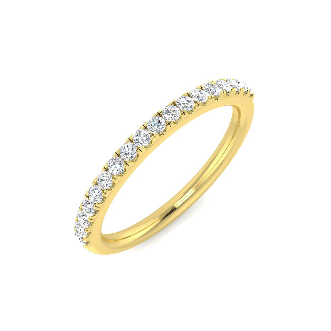 Half Eternity Diamond Ring 0.24ct–0.25ct – XYR11328 – 18k Yellow Gold