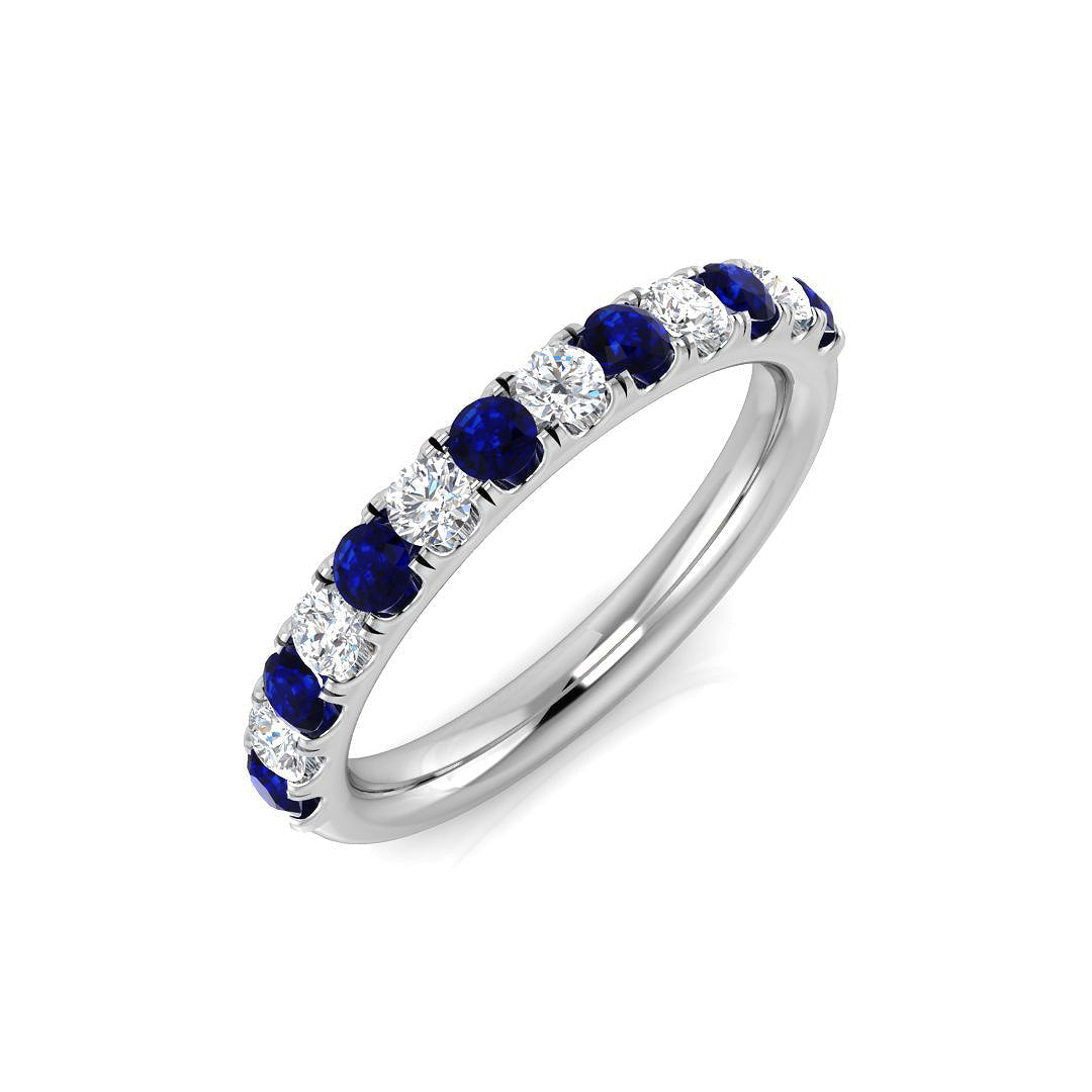 Half Eternity Diamond Ring 0.6ct–1.19ct – XYR11329~BS – 18k White Gold