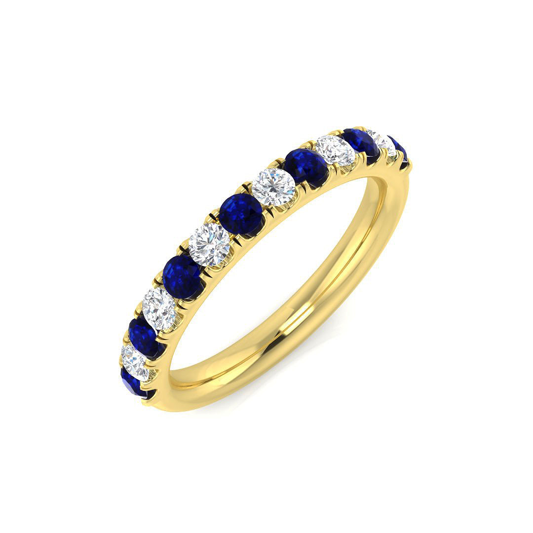 Half Eternity Diamond Ring 0.6ct–1.19ct – XYR11329~BS – 18k Yellow Gold