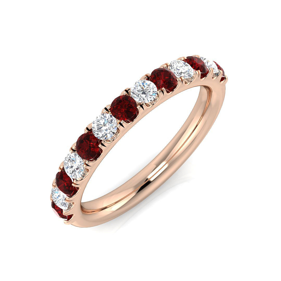 Half Eternity Diamond Ring 0.5ct–0.6ct – SR7945~RY – 18k Rose Gold