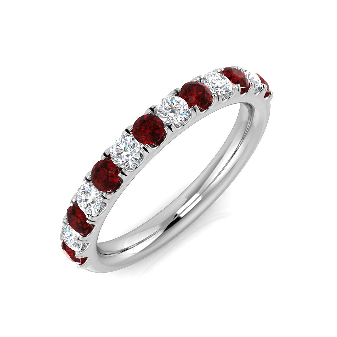 Half Eternity Diamond Ring 0.5ct–0.6ct – SR7945~RY – 18k White Gold