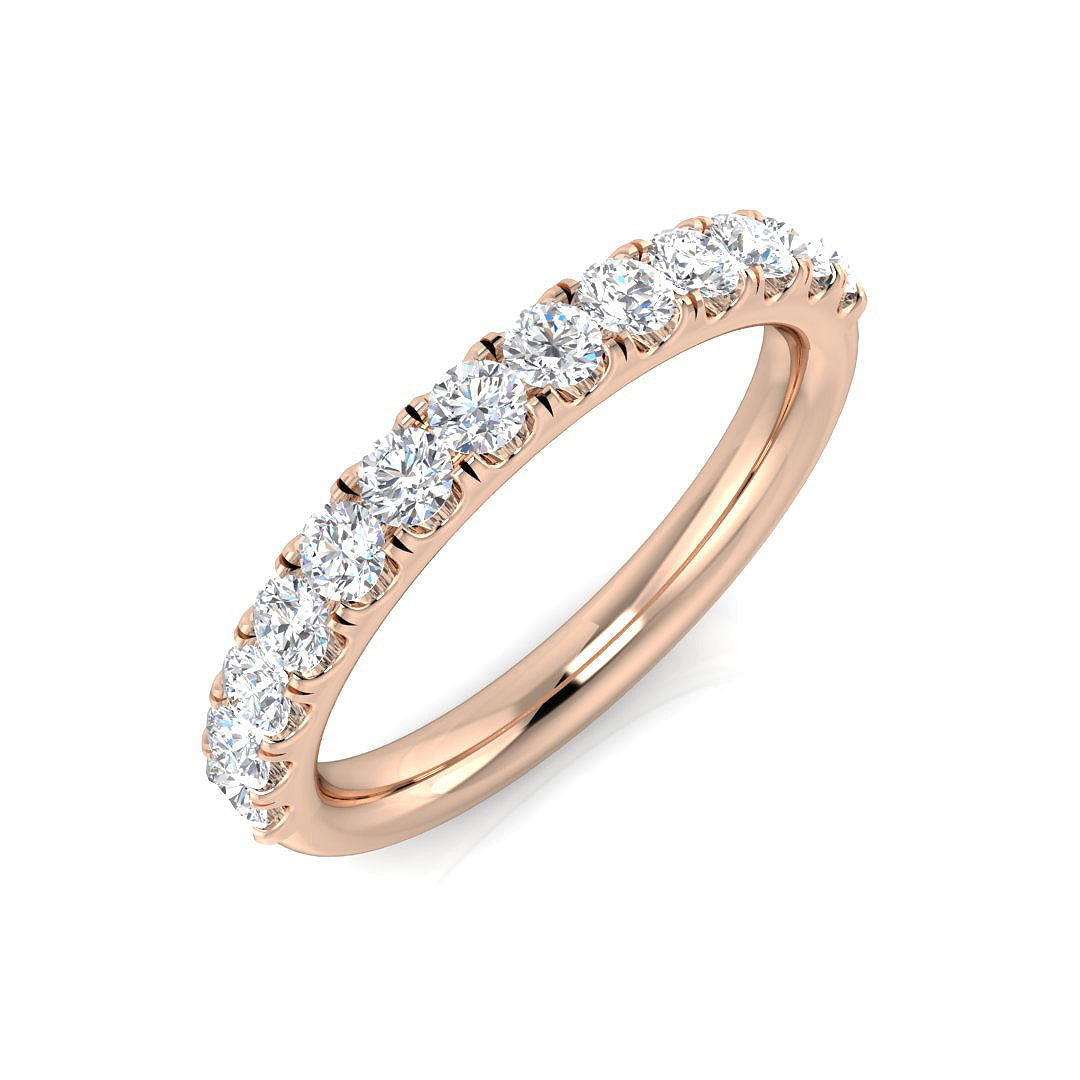 Half Eternity Diamond Ring 0.49ct – XYR11329 – 18k Rose Gold