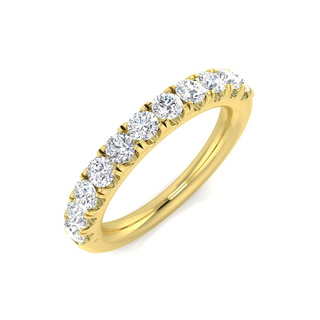 Half Eternity Diamond Ring 0.14ct–2.18ct – SR4962 – 18k Yellow Gold
