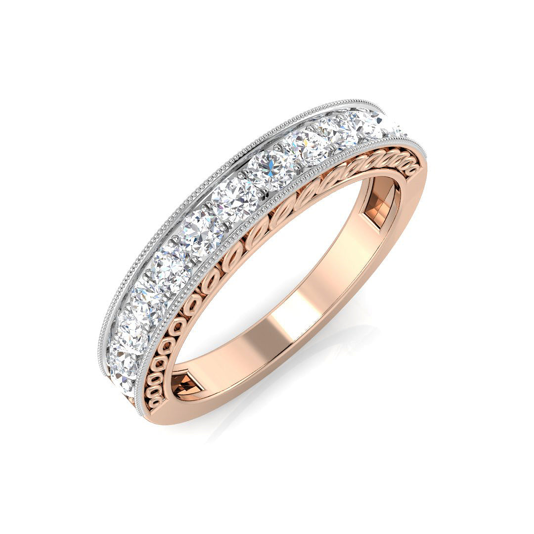 Half Eternity Diamond Ring 0.28ct–0.5ct – XYR11334 – 18k Rose Gold
