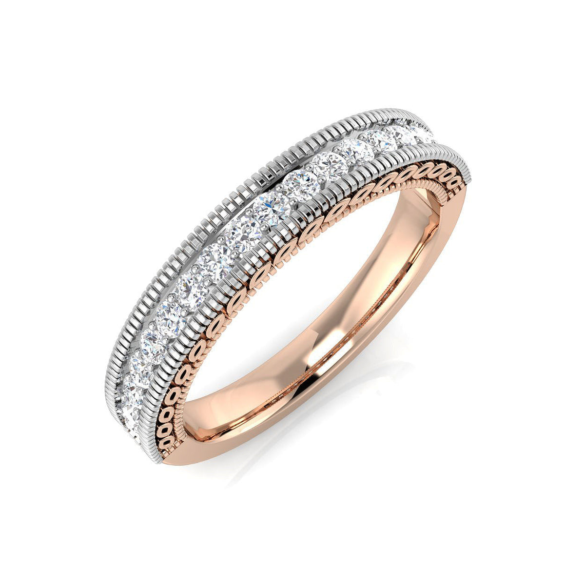 Half Eternity Diamond Ring 0.28ct–0.5ct – XYR11334 – 18k Rose Gold