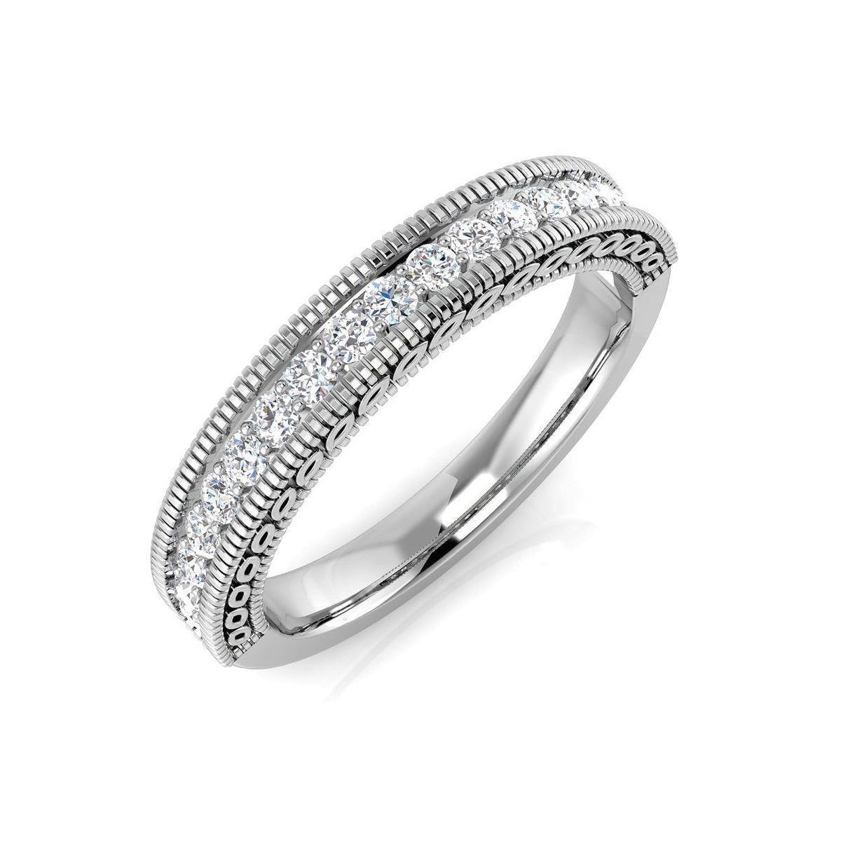 Half Eternity Diamond Ring 0.28ct–0.5ct – XYR11334 – 18k White Gold