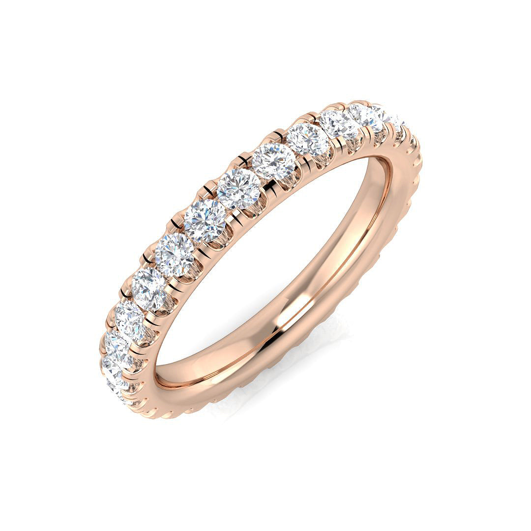 Full Eternity Diamond Ring 0.2ct–4.15ct – SR512 – 18k Rose Gold
