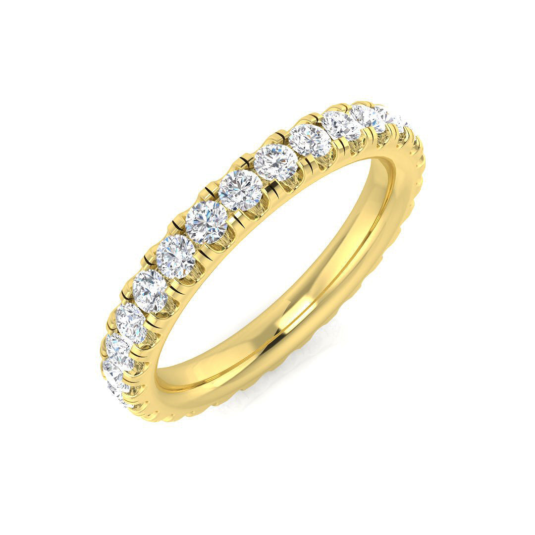 Full Eternity Diamond Ring 0.2ct–4.15ct – SR512 – 18k Yellow Gold