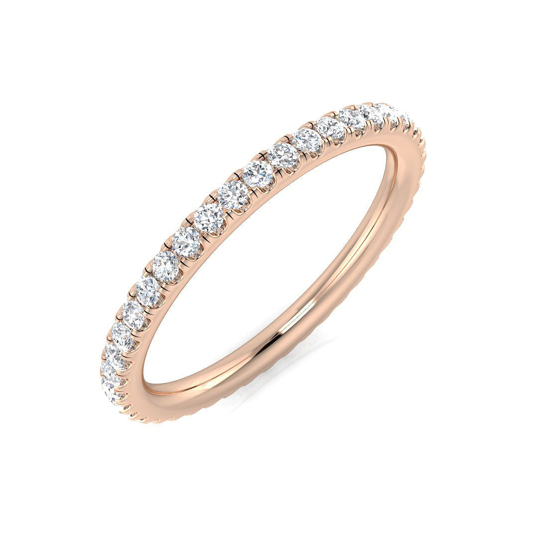 Full Eternity Diamond Ring 0.2ct–4.15ct – SR512 – 18k Rose Gold