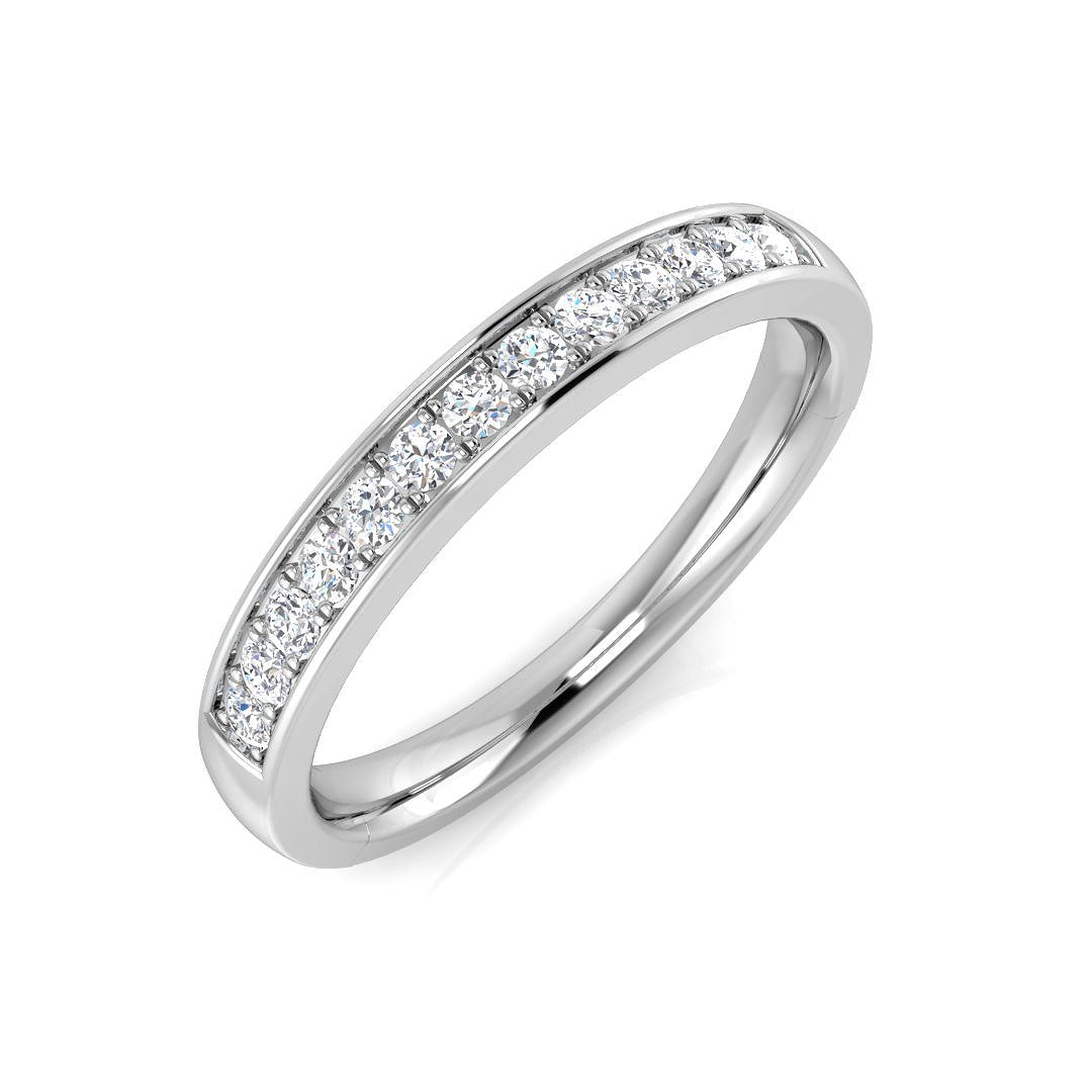Half Eternity Diamond Ring 0.19ct – XYR11542 – 18k White Gold