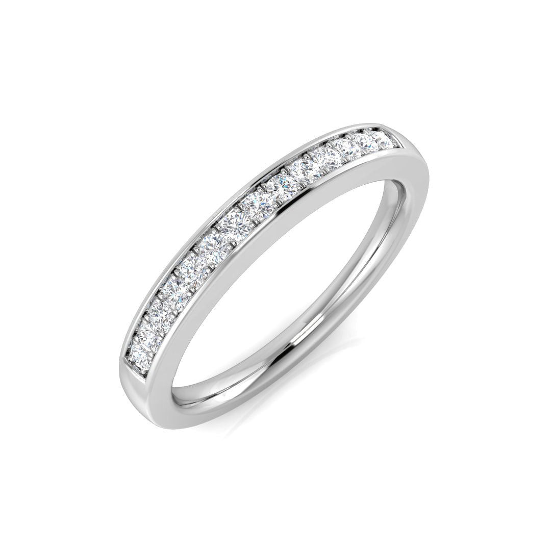 Half Eternity Diamond Ring 0.13ct–0.14ct – XYR11544 – 18k White Gold