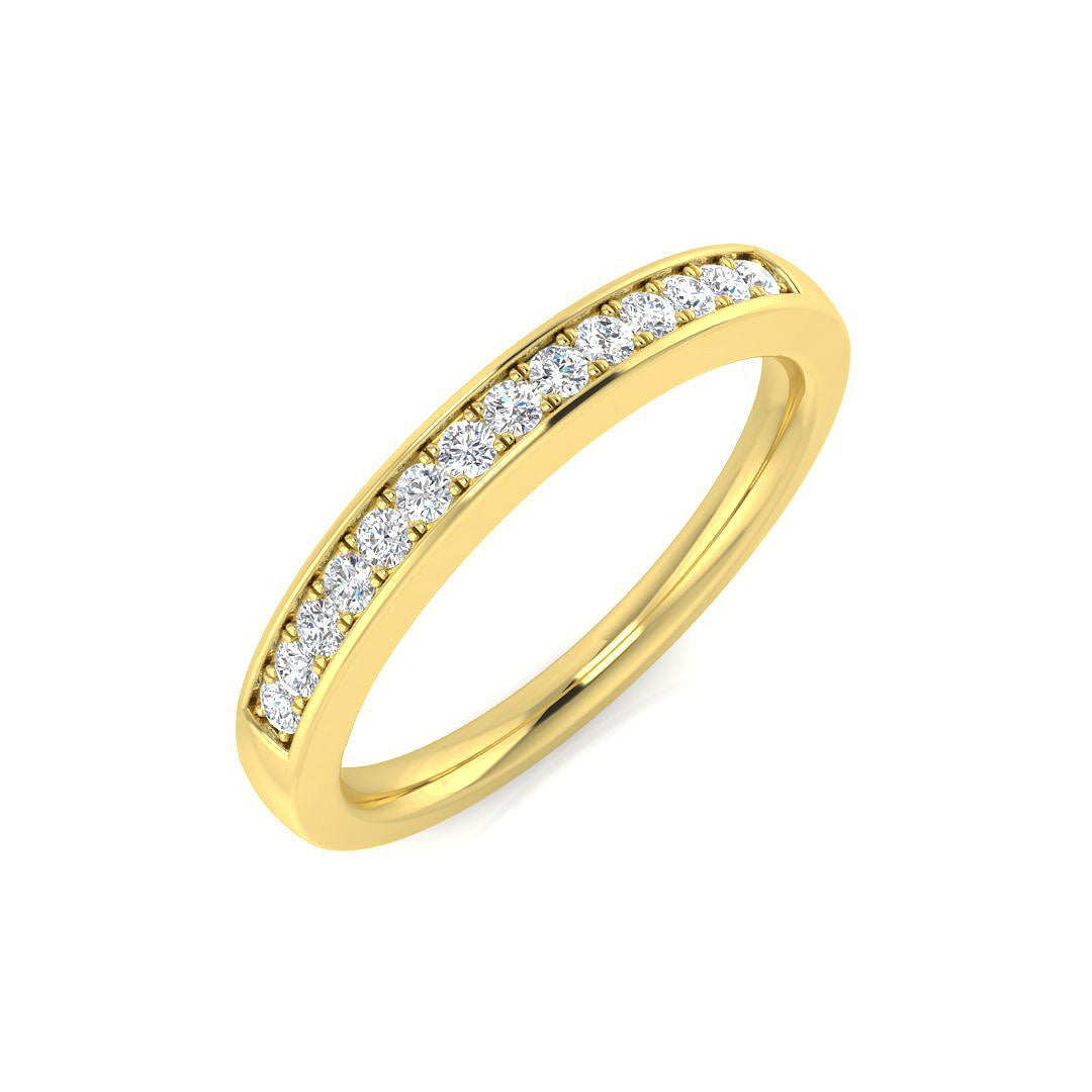 Half Eternity Diamond Ring 0.13ct–0.14ct – XYR11544 – 18k Yellow Gold