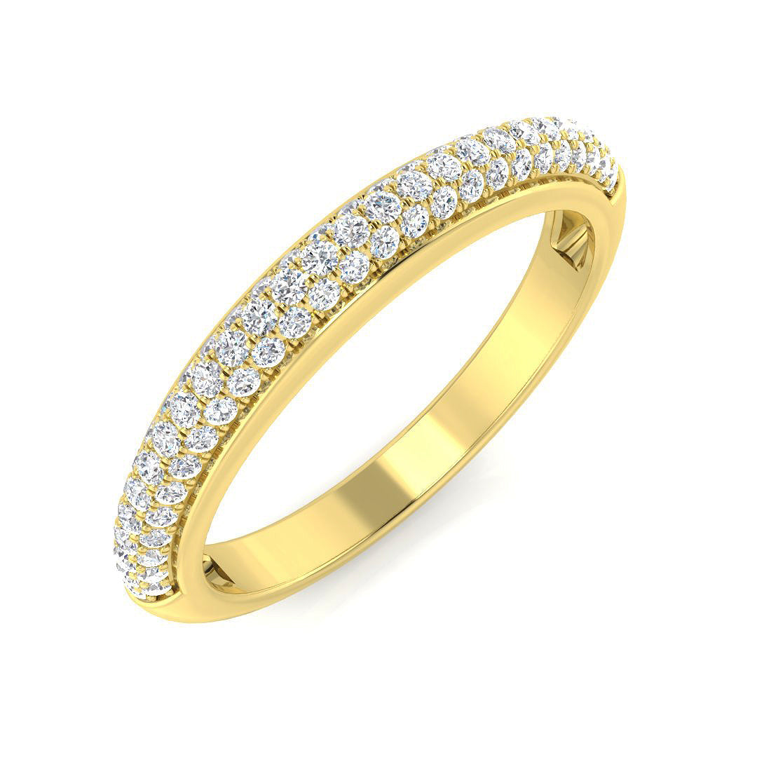 Half Eternity Diamond Ring 0.34ct–0.55ct – BJR0201 – 18k Yellow Gold