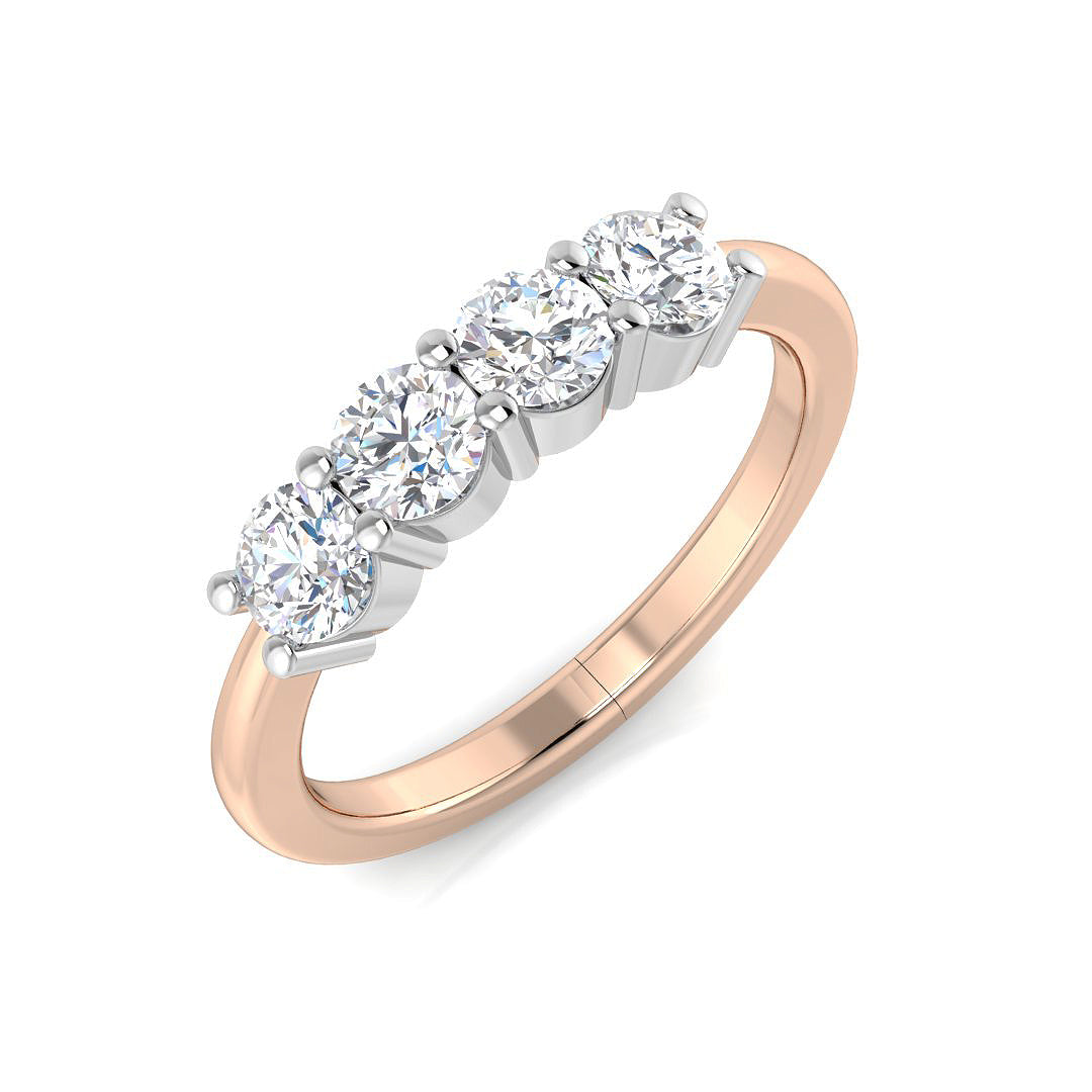 Five Stone Diamond Ring 0.44ct–2.05ct – SR3605 – 18k Rose Gold