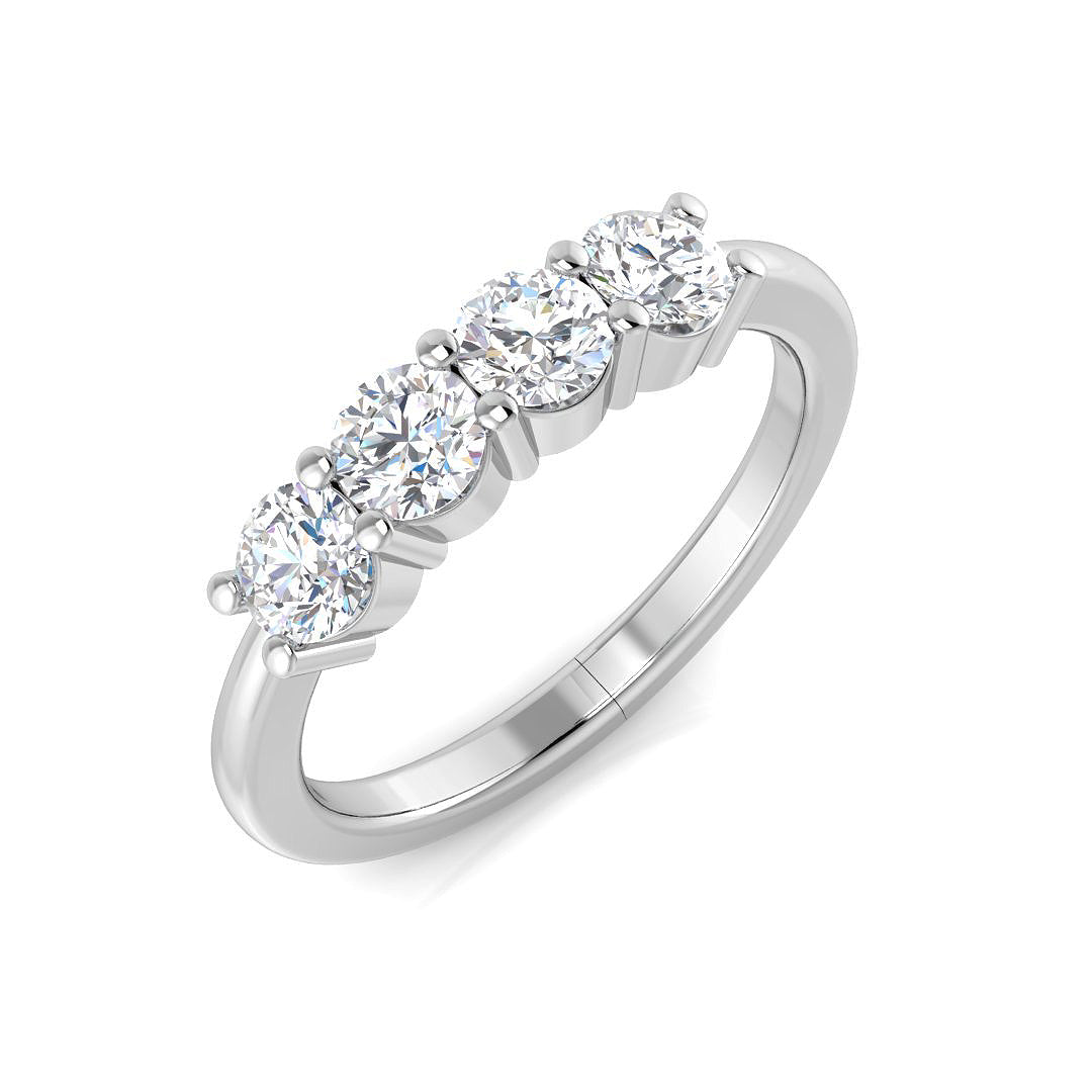 Five Stone Diamond Ring 0.44ct–2.05ct – SR3605 – 18k White Gold