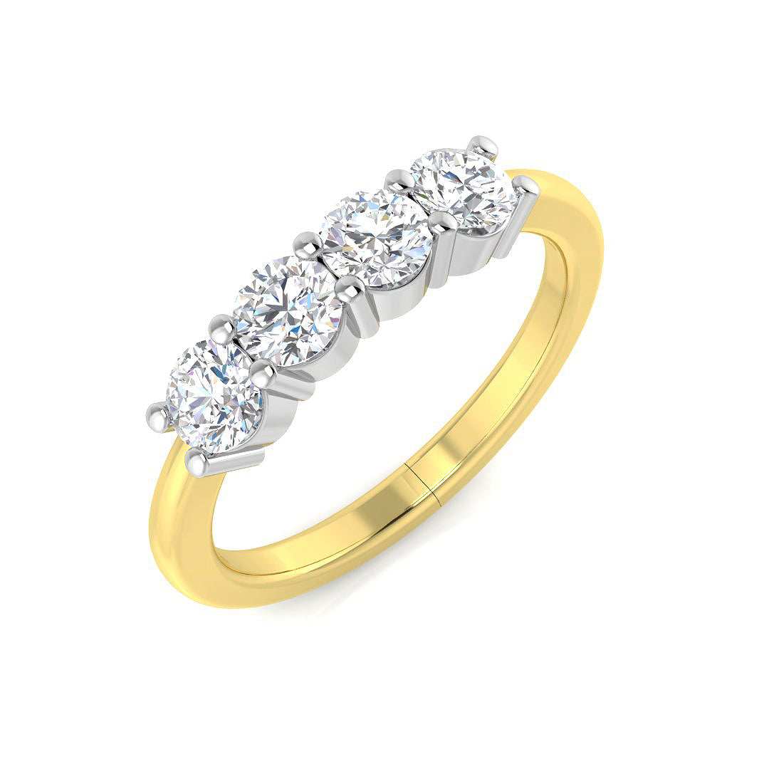 Five Stone Diamond Ring 0.44ct–2.05ct – SR3605 – 18k Yellow Gold