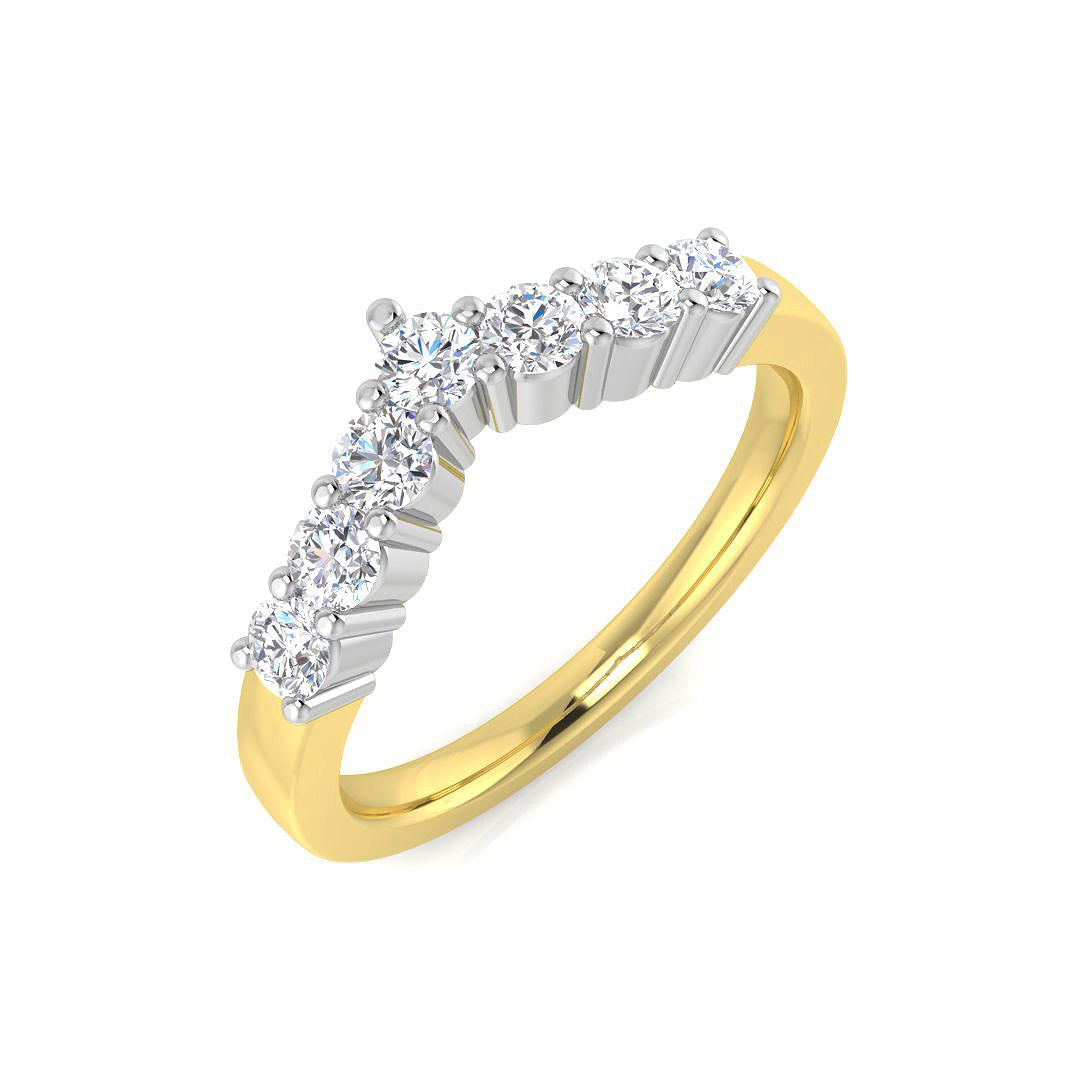 Wishbone Diamond Ring 0.5ct – XYR11822 – 18k Yellow Gold
