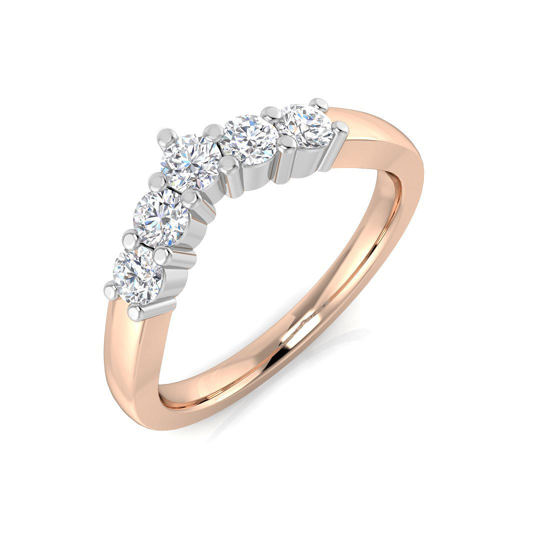 Wishbone Diamond Ring 0.41ct – XYR11823 – 18k Rose Gold