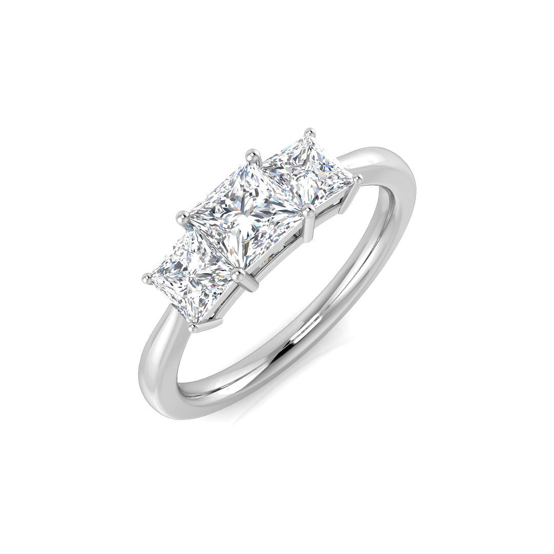 Three Stone Diamond Ring 0.87ct–1.33ct – SR3744 – 18k White Gold