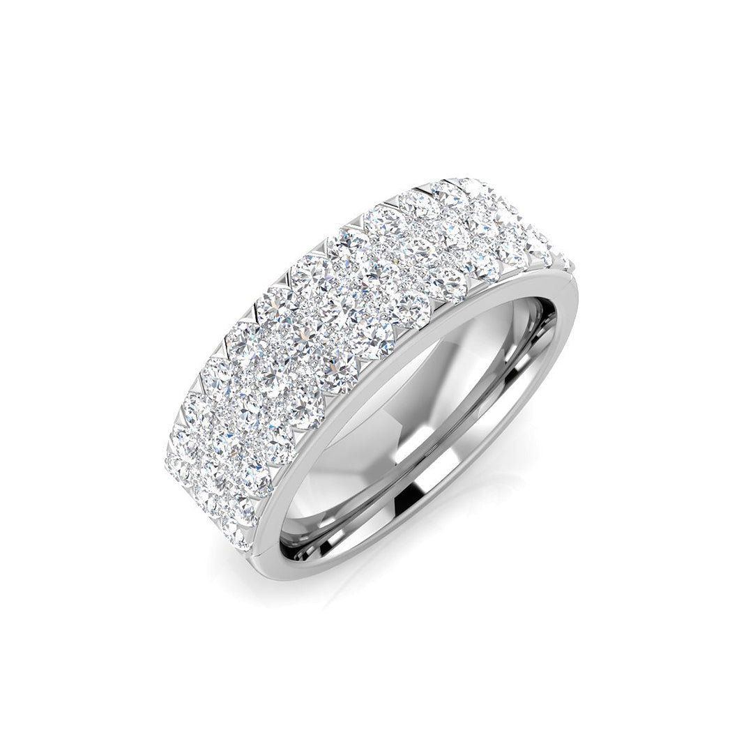 Half Eternity Diamond Ring 1.05ct – XYR12007 – 18k White Gold