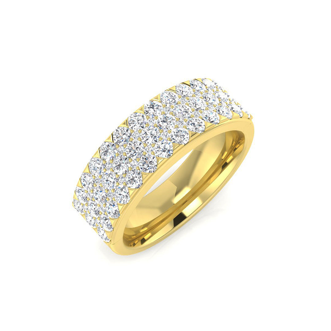 Half Eternity Diamond Ring 1.05ct – XYR12007 – 18k Yellow Gold