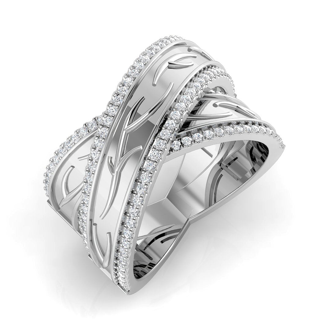 Fancy Diamond Ring 0.5ct – XYR12242 – 18k White Gold