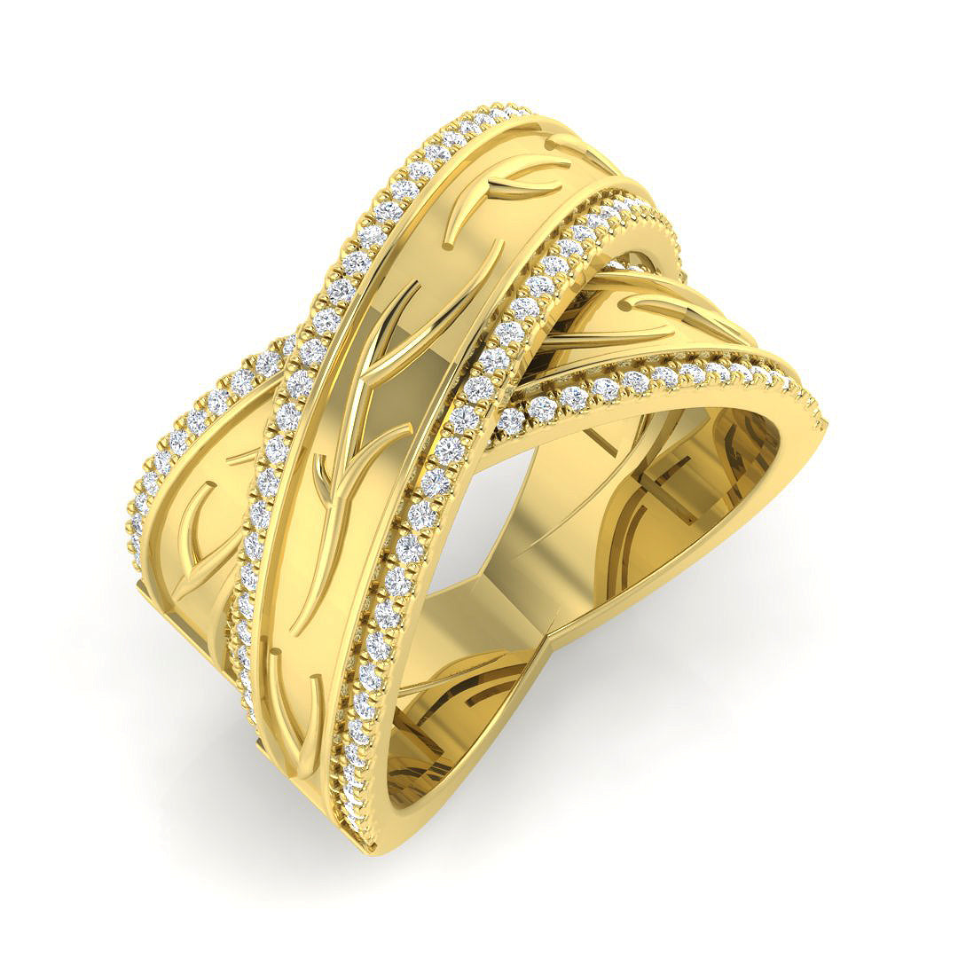 Fancy Diamond Ring 0.5ct – XYR12242 – 18k Yellow Gold