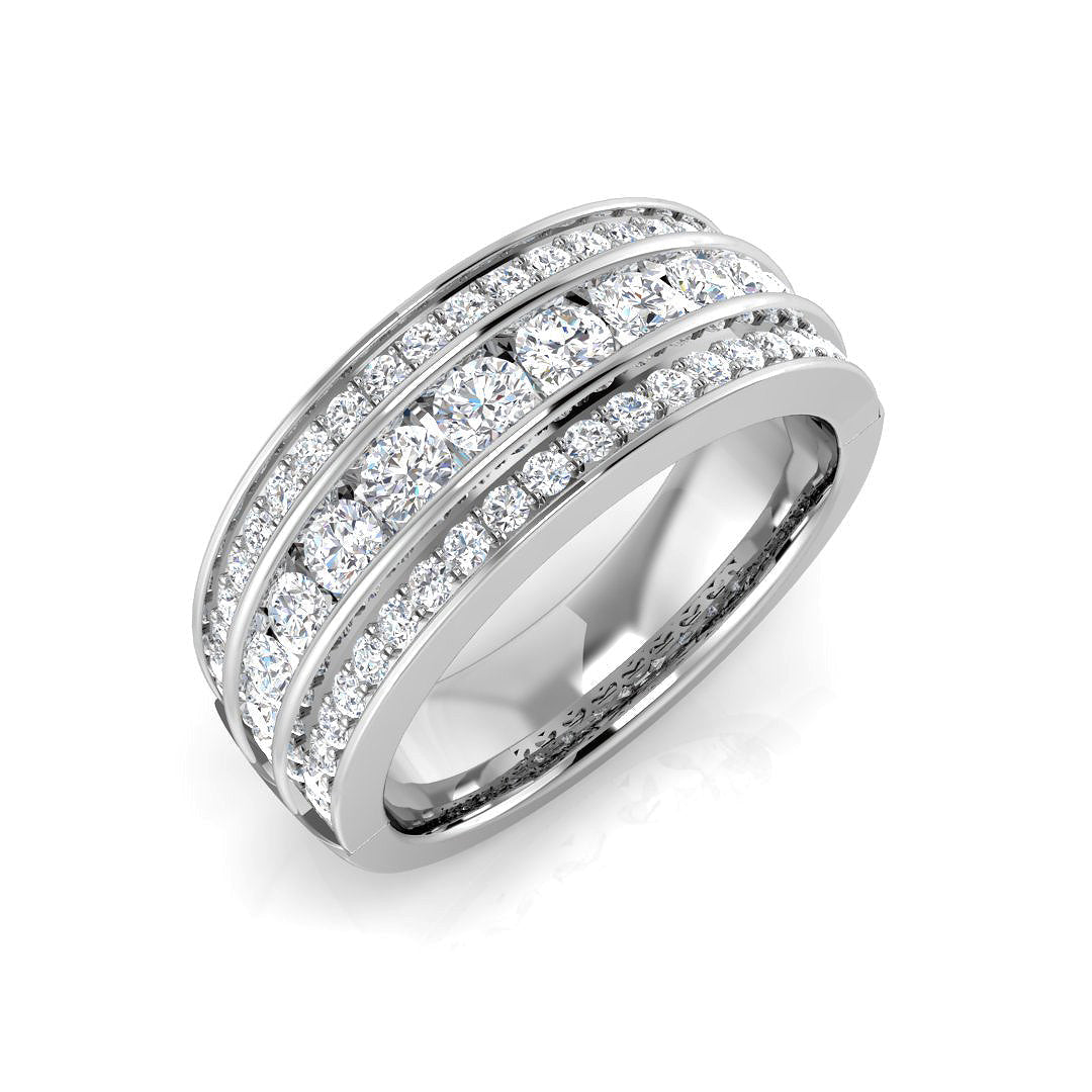 Pave Diamond Ring 0.75ct – XYR12413A – 18k White Gold
