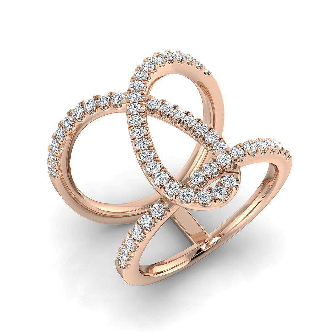 Fancy Diamond Ring 0.54ct – XYR12510 – 18k Rose Gold