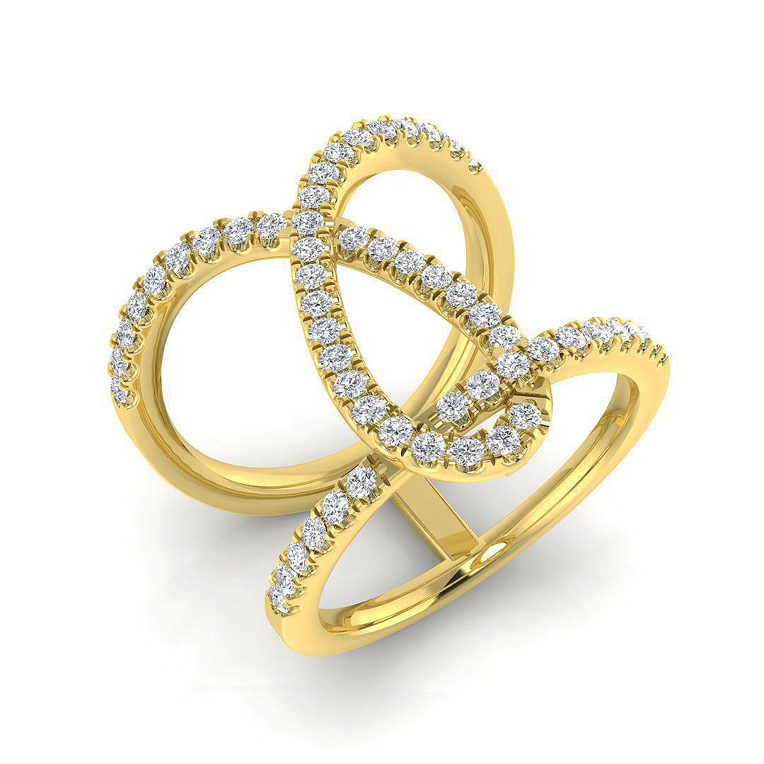 Fancy Diamond Ring 0.54ct – XYR12510 – 18k Yellow Gold