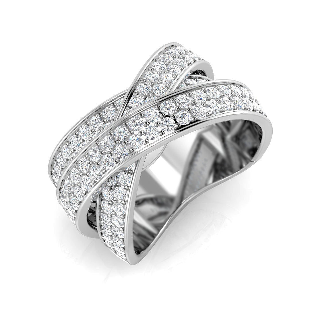 Pave Diamond Ring 1.63ct – XYR12612 – 18k White Gold