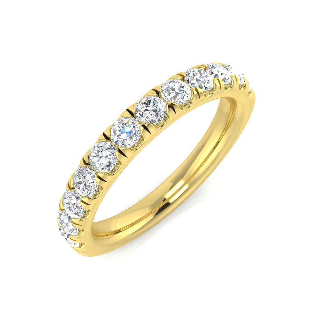 Half Eternity Diamond Ring 0.65ct – XYR13102 – 18k Yellow Gold