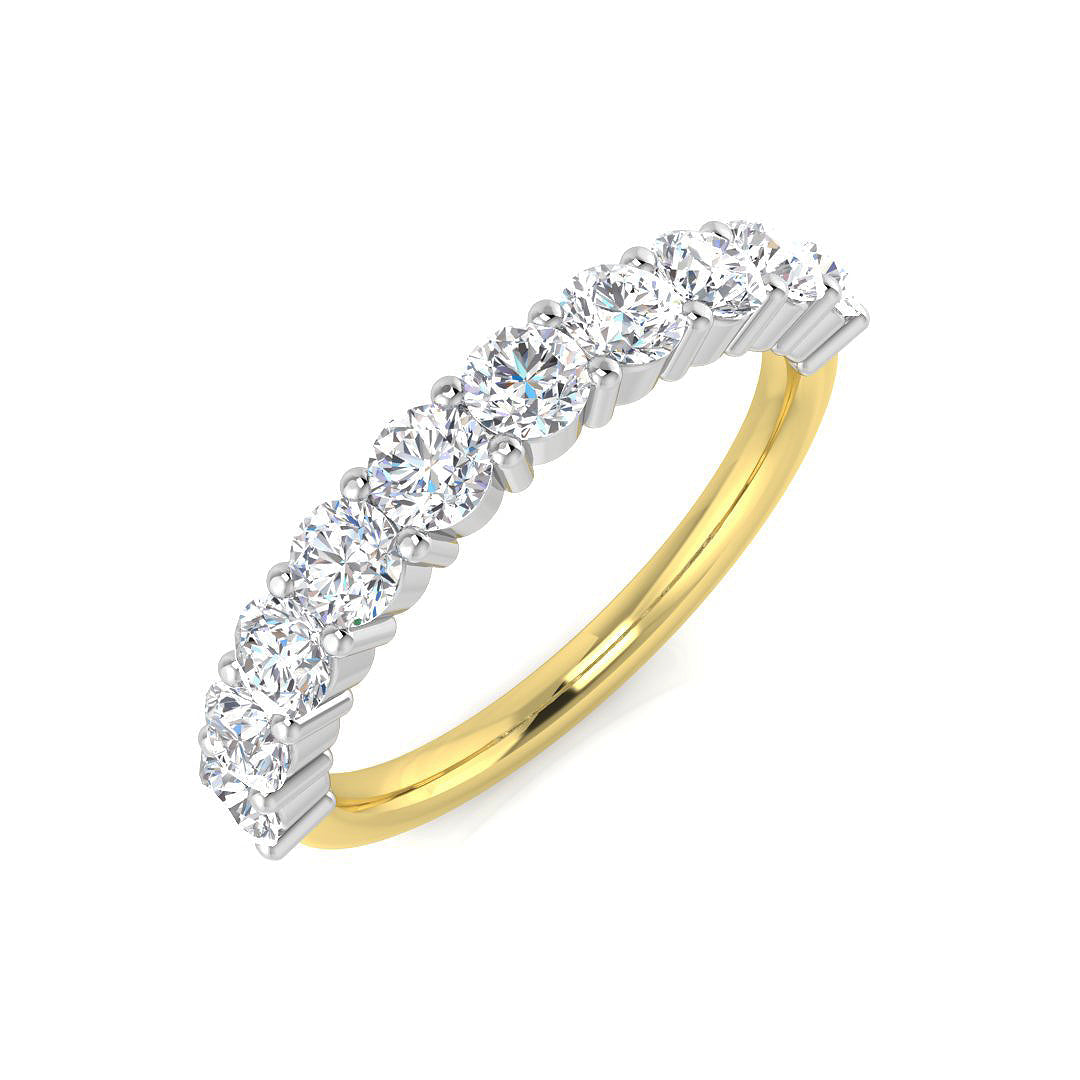 Half Eternity Diamond Ring 1.08ct – XYR13167 – 18k Yellow Gold