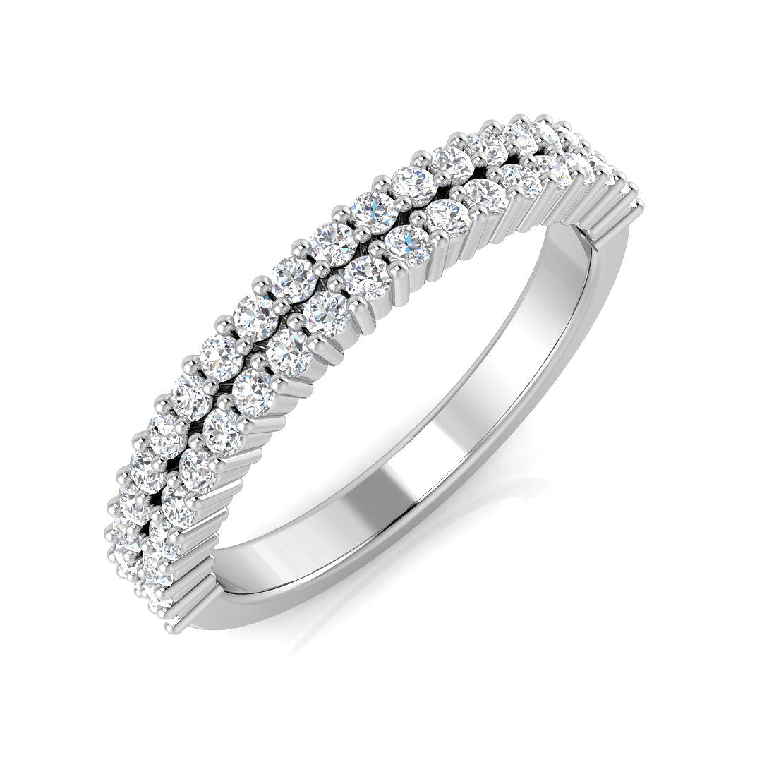 Half Eternity Diamond Ring 0.45ct – XYR13173 – 18k White Gold