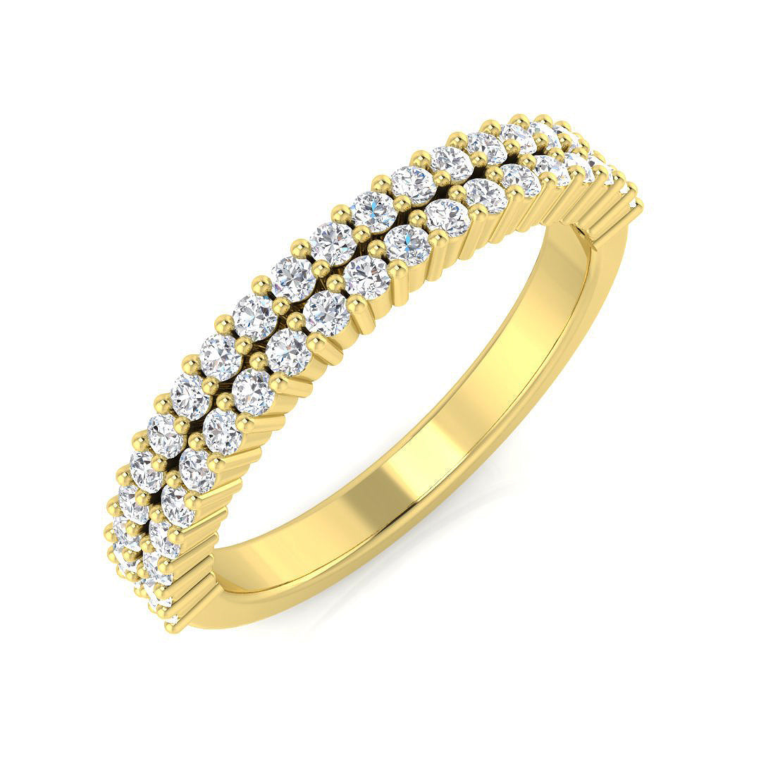 Half Eternity Diamond Ring 0.45ct – XYR13173 – 18k Yellow Gold