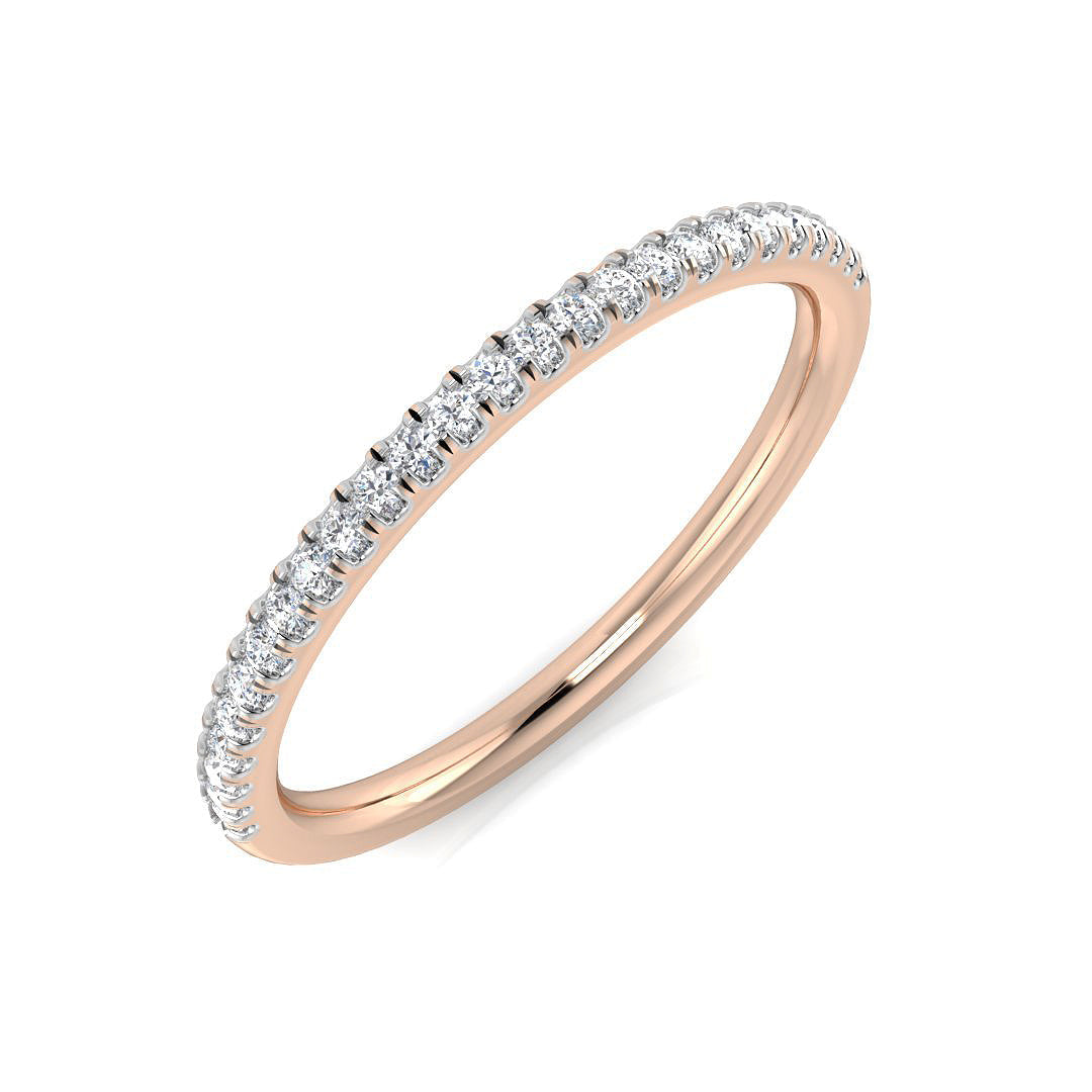 Half Eternity Diamond Ring 0.1ct – XYR13286 – 18k Rose Gold