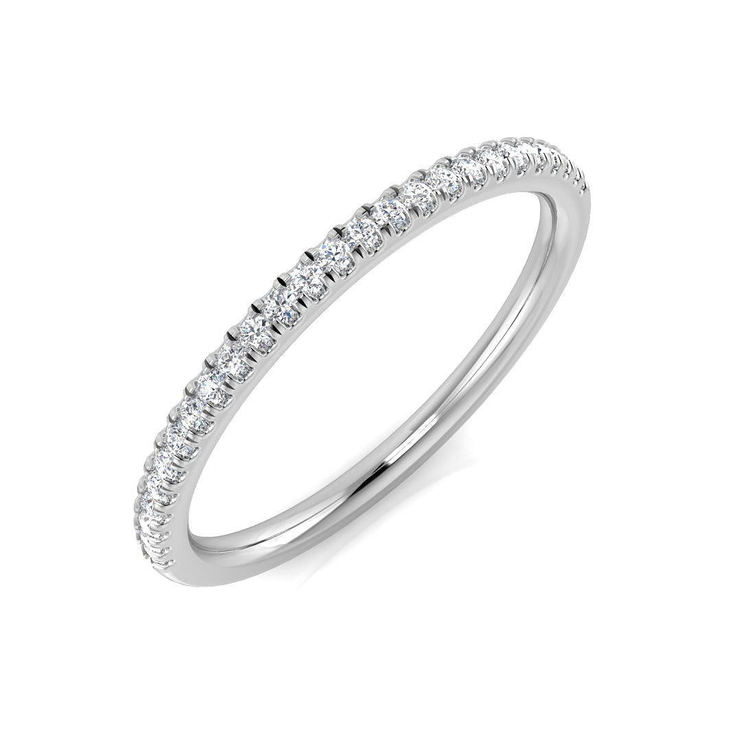 Half Eternity Diamond Ring 0.1ct – XYR13286 – 18k White Gold