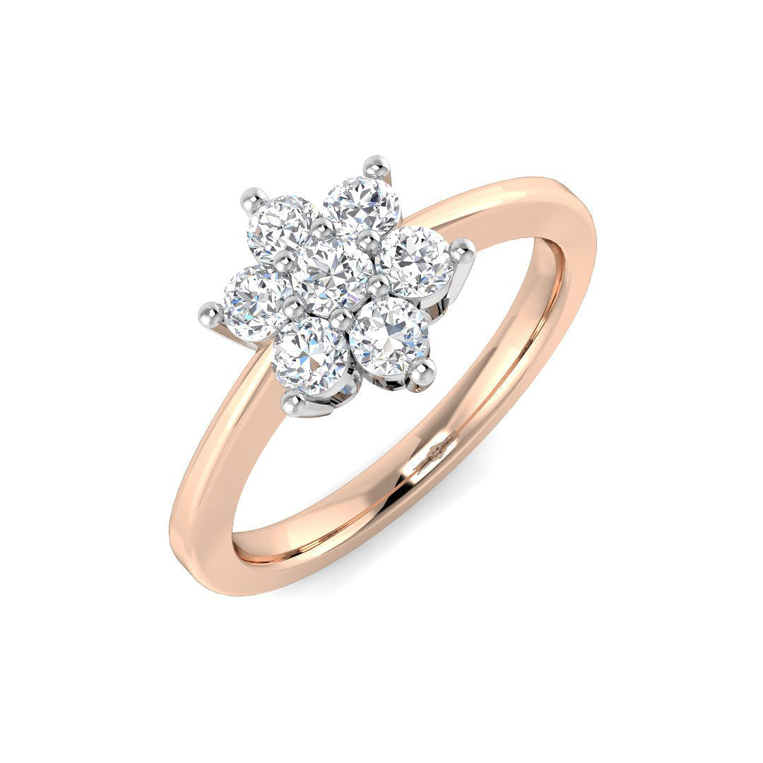 Multi Stone Diamond Ring 0.52ct–0.53ct – XYR5162 – 18k Rose Gold